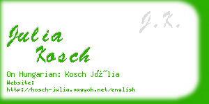 julia kosch business card